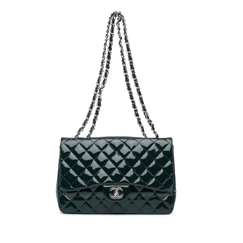 CHANEL bags for formal events -Chanel Jumbo Classic Patent Double Flap (SHG-7gpVN1)