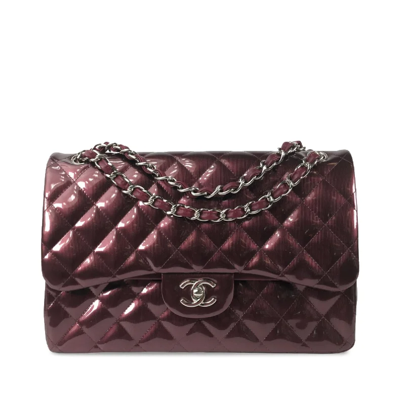 CHANEL bags with crossbody straps -Chanel Jumbo Classic Patent Double Flap (SHG-l8CmEd)