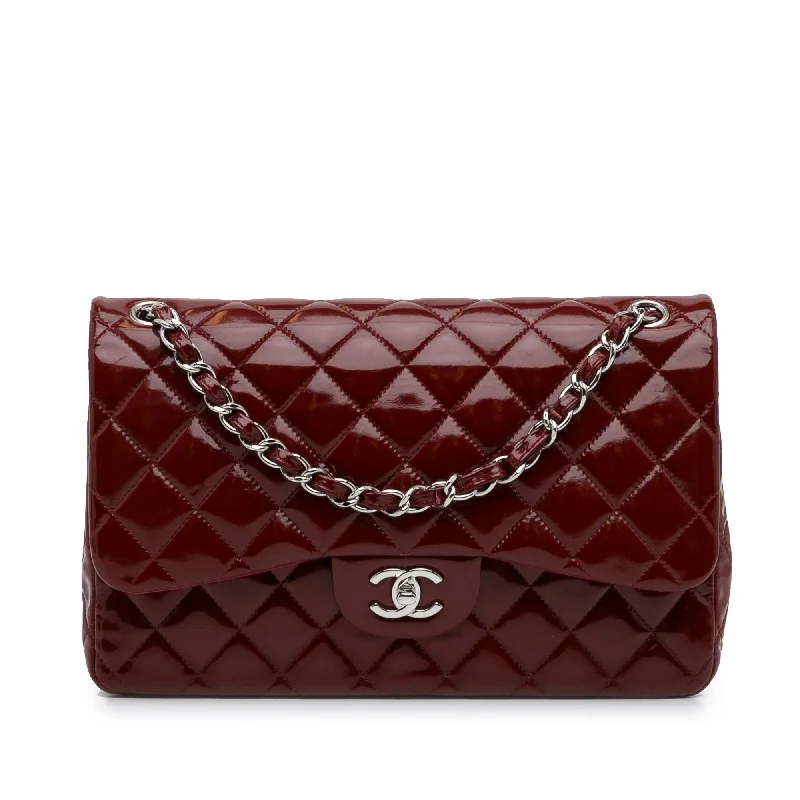 CHANEL bags for sophisticated outfits -Chanel Jumbo Classic Patent Double Flap (SHG-Nqpvs3)