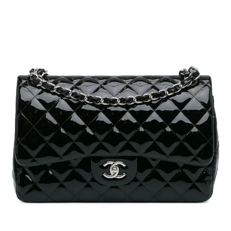 CHANEL bag with detachable chain -Chanel Jumbo Classic Patent Double Flap (SHG-OHbgvl)