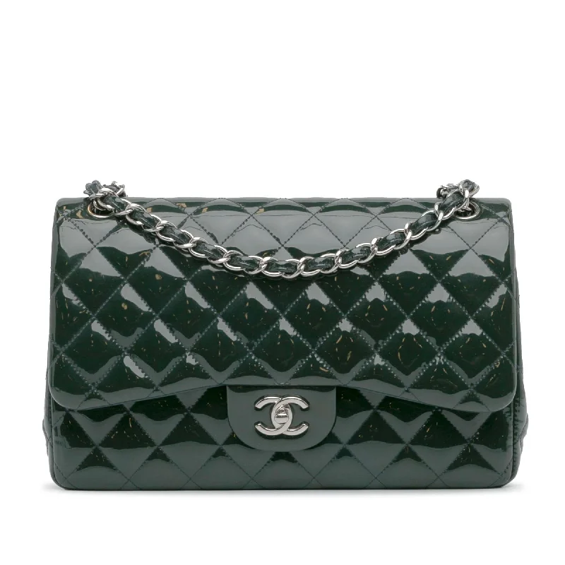 CHANEL bags for classy women -Chanel Jumbo Classic Patent Double Flap (SHG-tIs8iI)