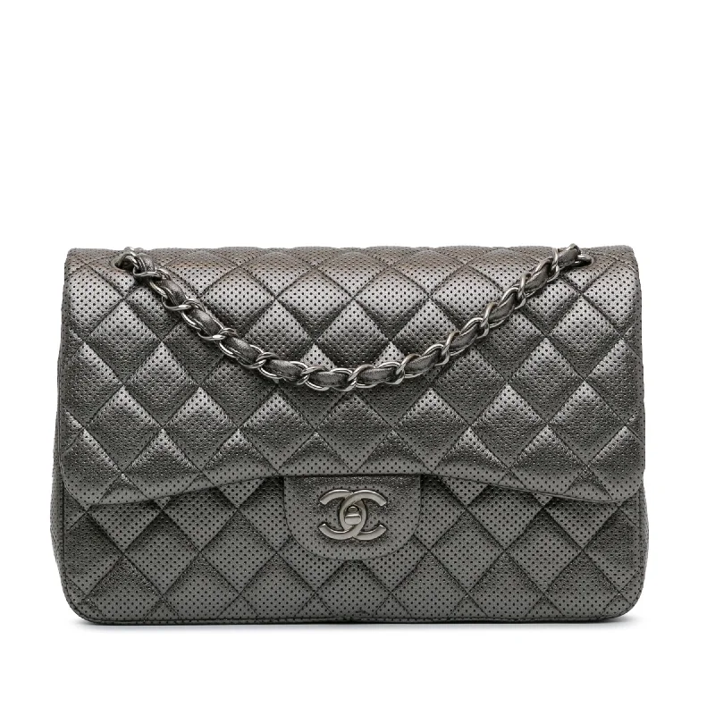 Exclusive CHANEL bags for stylish women -Chanel Jumbo Classic Perforated Lambskin Double Flap (SHG-YJkM4S)