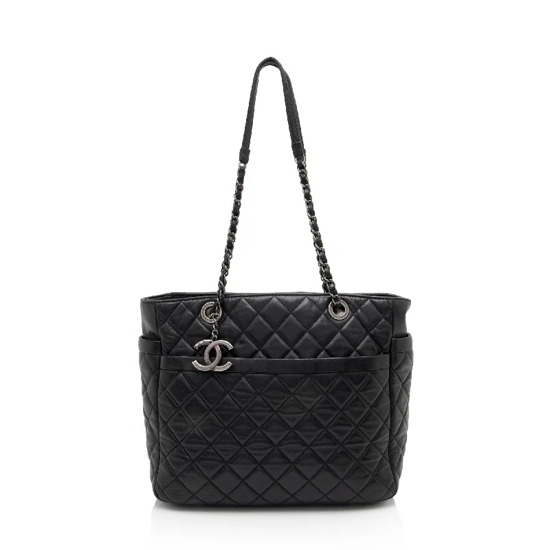 CHANEL bag sale discounts -Chanel Lambskin Pocket Shopper Tote (SHF-S3BN0B)