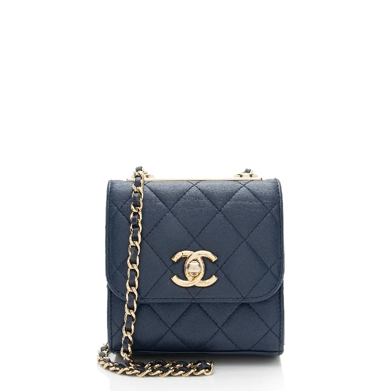 Chanel Lambskin Trendy CC Card Holder on Chain (SHF-N7wlSm)