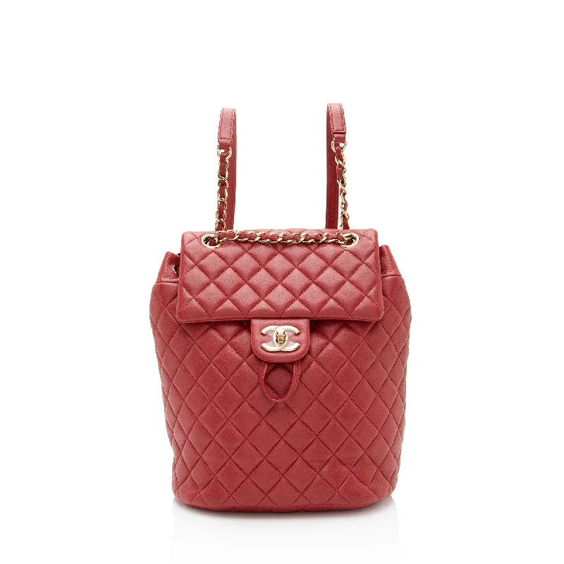 CHANEL bags with elegant clasp -Chanel Lambskin Urban Spirit Small Backpack (SHF-9k25Fy)