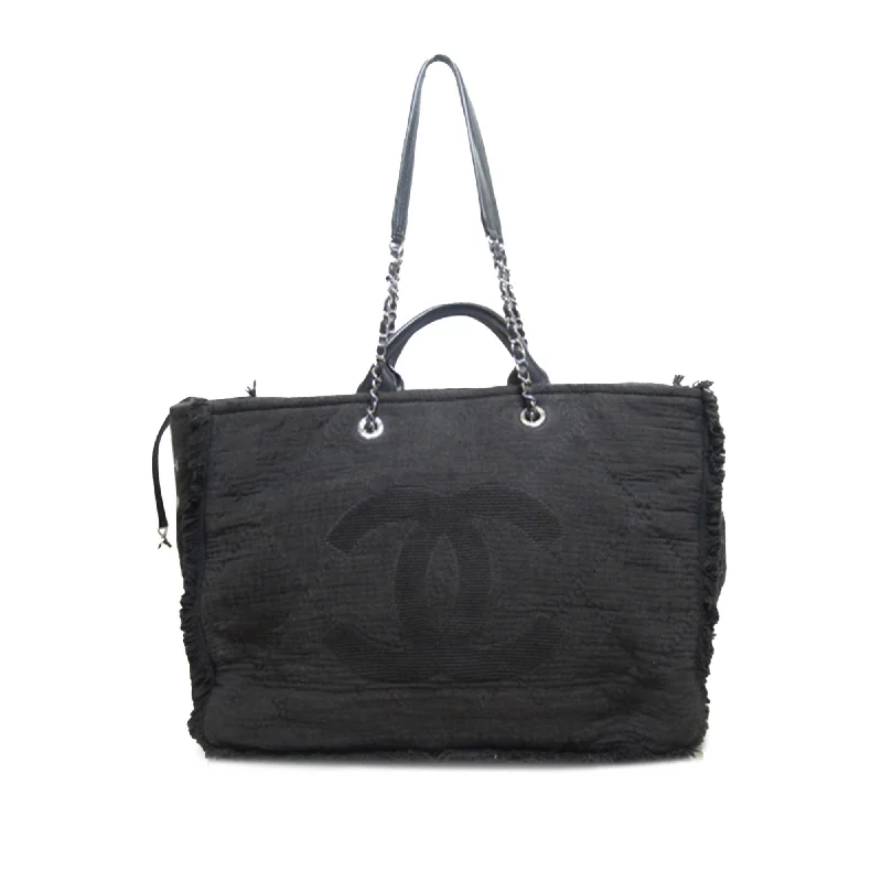 CHANEL bags with exclusive designs -Chanel Large Canvas Double Face Shopping Tote (SHG-o4gXZL)