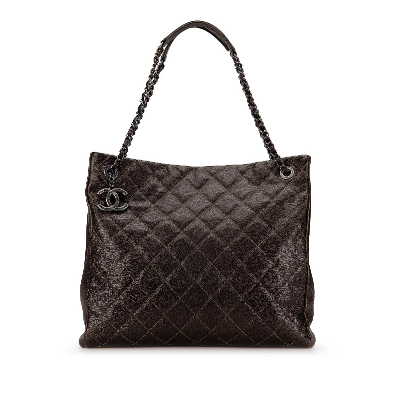 CHANEL 2025 collection bags -Chanel Large Iridescent Caviar Chic Shopping Tote (SHG-jHn5e8)