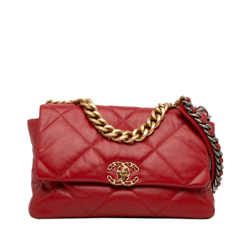 Chanel Large Lambskin 19 Flap (SHG-e7Nnlk)