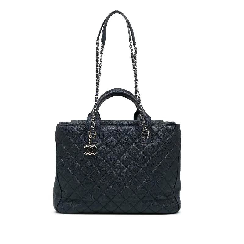 Buy CHANEL bags with unique stitching -Chanel Large Quilted Caviar Urban Companion Tote (SHG-AColdS)