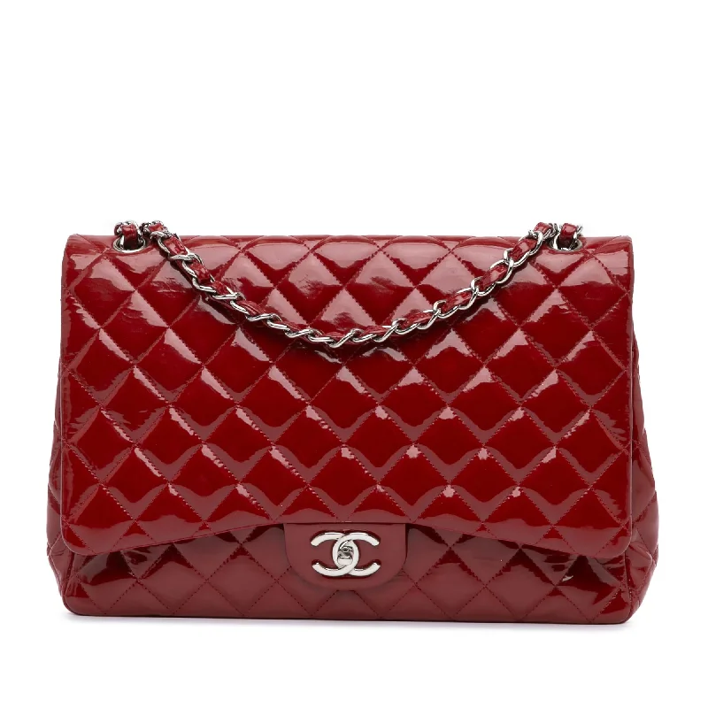 Designer CHANEL bags with fashion-forward look -Chanel Maxi Classic Patent Double Flap (SHG-MfdePa)