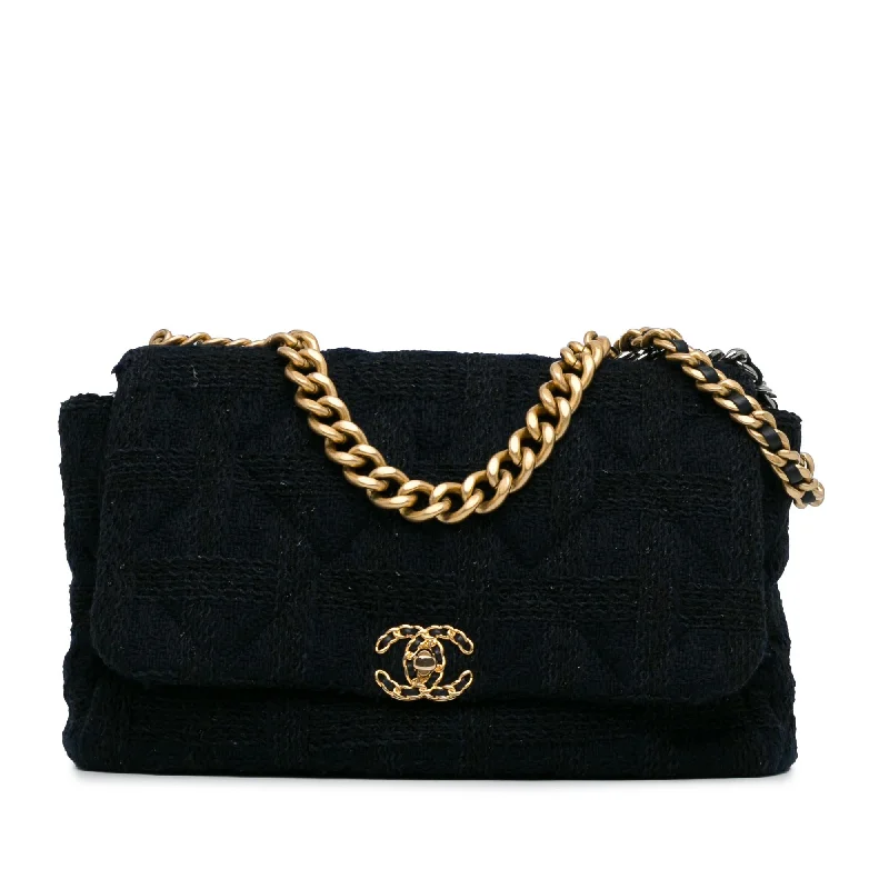 Chanel Maxi Tweed 19 Flap (SHG-r1Febc)