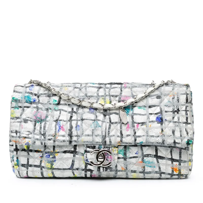 Chanel Medium Calfskin Hand Painted Graffiti Flap (SHG-QulJLt)