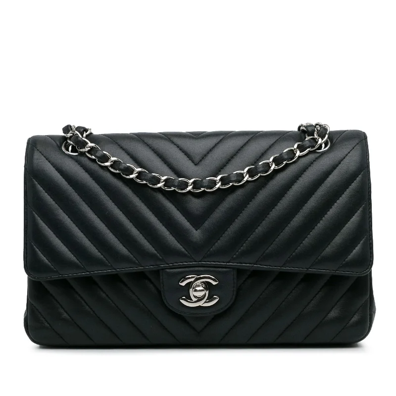 New CHANEL bag designs for 2025 -Chanel Medium Chevron Lambskin Double Flap (SHG-dzzHVL)