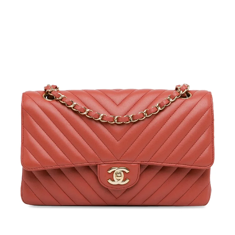 Designer CHANEL bags with fashion-forward look -Chanel Medium Classic Chevron Lambskin Double Flap (SHG-cwKVOo)