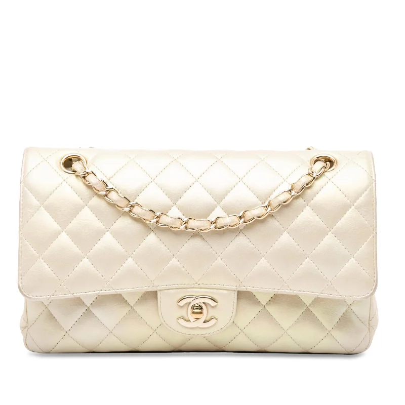 CHANEL classic flap bag -Chanel Medium Classic Iridescent Lambskin Double Flap (SHG-kXZTzR)