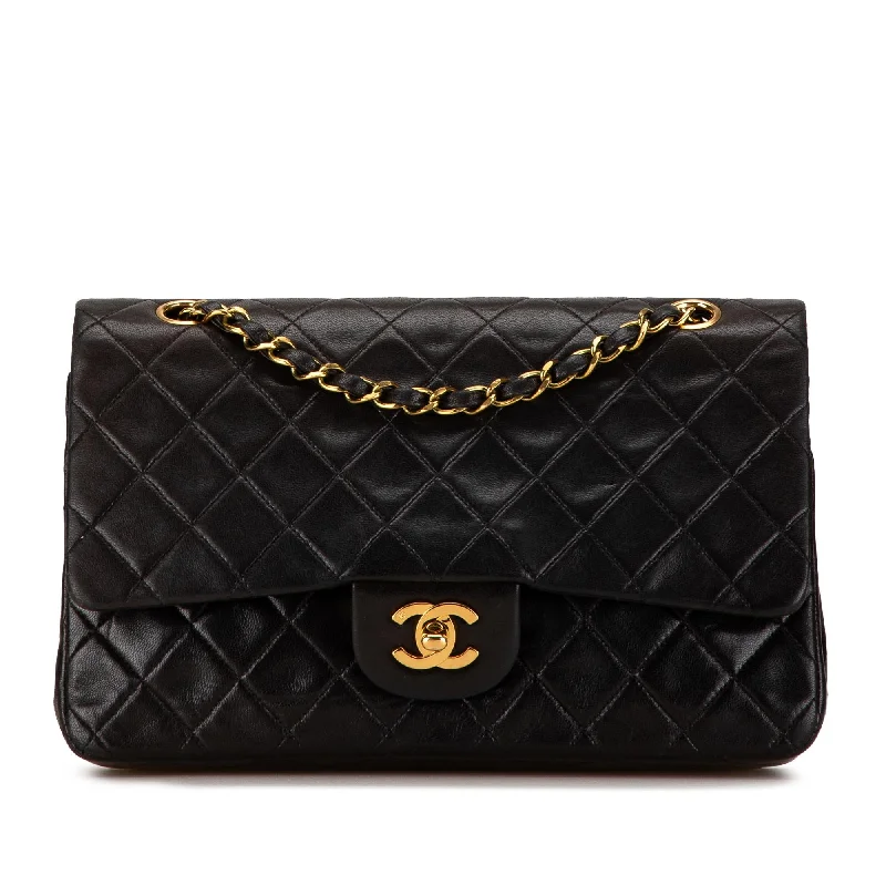 CHANEL bags with sophisticated finishes -Chanel Medium Classic Lambskin Double Flap (SHG-2BQWuZ)