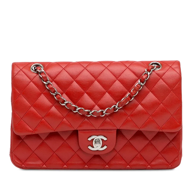 CHANEL travel bags -Chanel Medium Classic Lambskin Double Flap (SHG-6e5LDW)