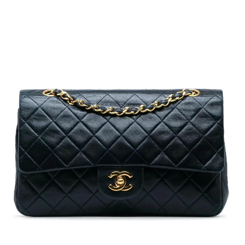 Buy CHANEL bags with glossy finish -Chanel Medium Classic Lambskin Double Flap (SHG-98UYIH)