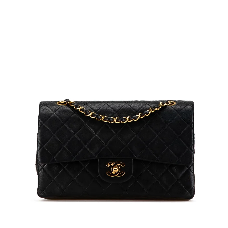 Authentic CHANEL wallets and bags -Chanel Medium Classic Lambskin Double Flap (SHG-D4KtDp)