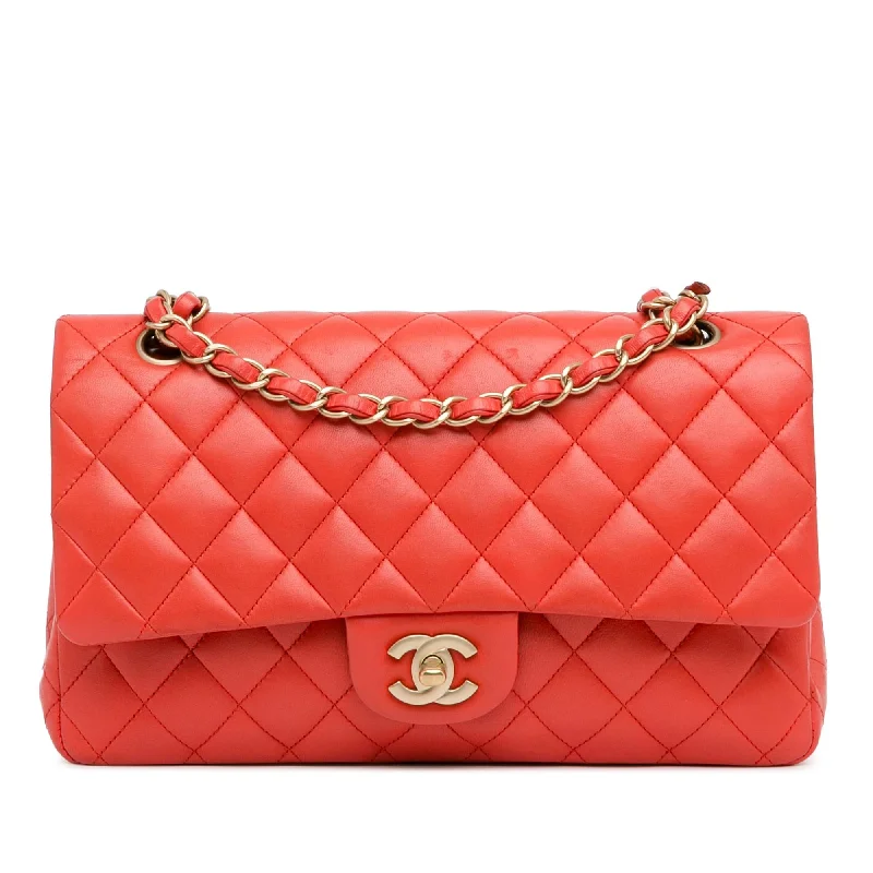 CHANEL quilted leather bag -Chanel Medium Classic Lambskin Double Flap (SHG-H1Kink)