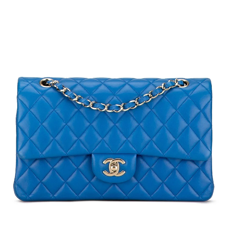 Premium leather CHANEL bags -Chanel Medium Classic Lambskin Double Flap (SHG-hXM4fF)