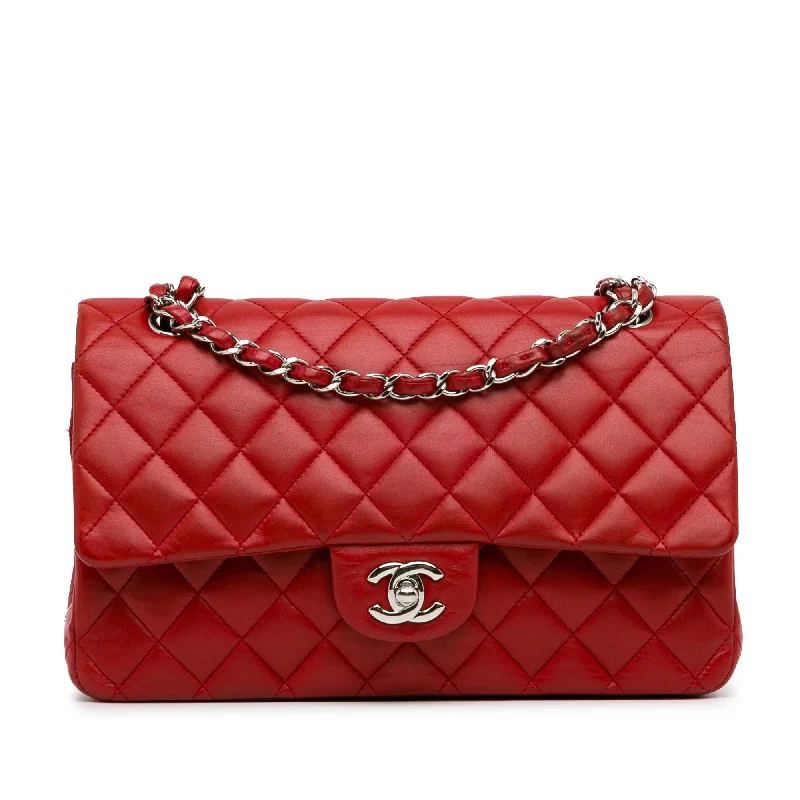 CHANEL evening bags -Chanel Medium Classic Lambskin Double Flap (SHG-JiGUz1)