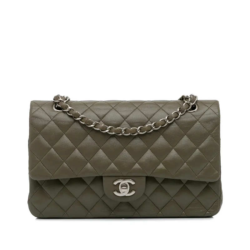 CHANEL bags with statement shapes -Chanel Medium Classic Lambskin Double Flap (SHG-KVpWQO)