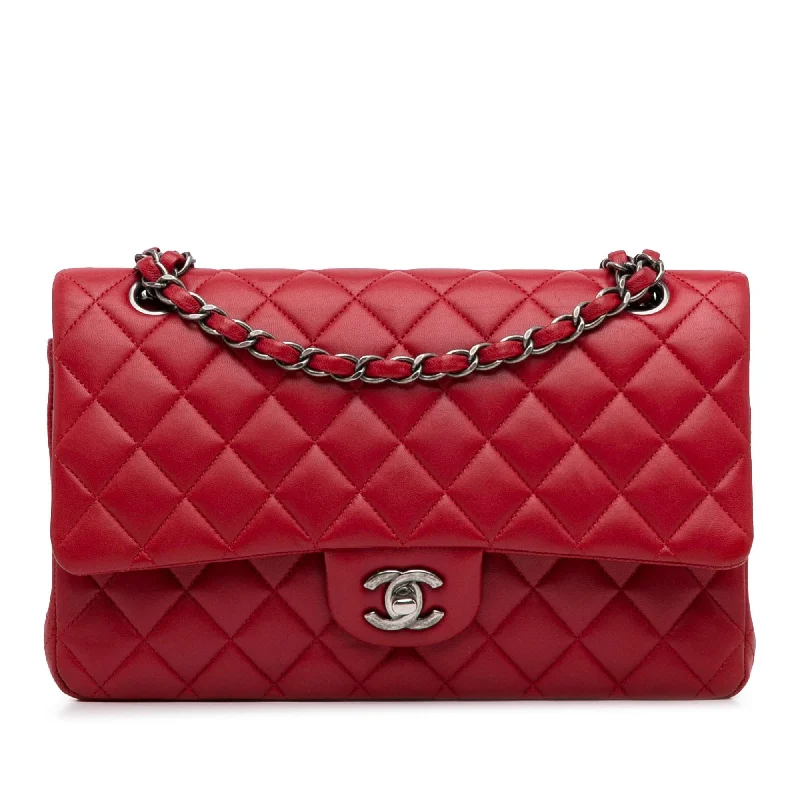 CHANEL bags with detachable pouches -Chanel Medium Classic Lambskin Double Flap (SHG-LYrnLz)