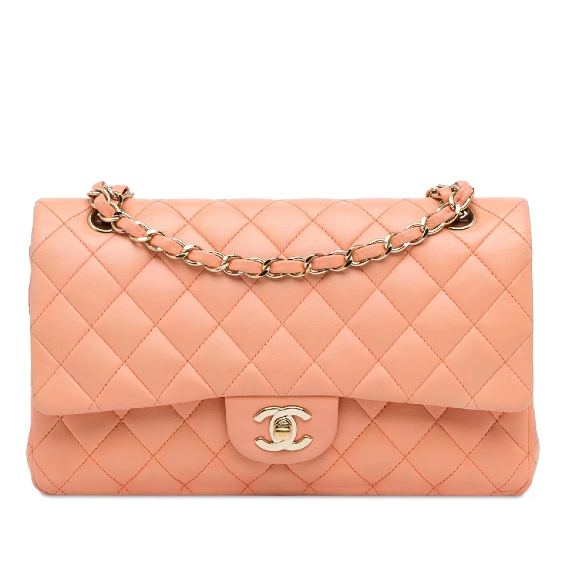 CHANEL vintage bag designs -Chanel Medium Classic Lambskin Double Flap (SHG-WfDq9C)