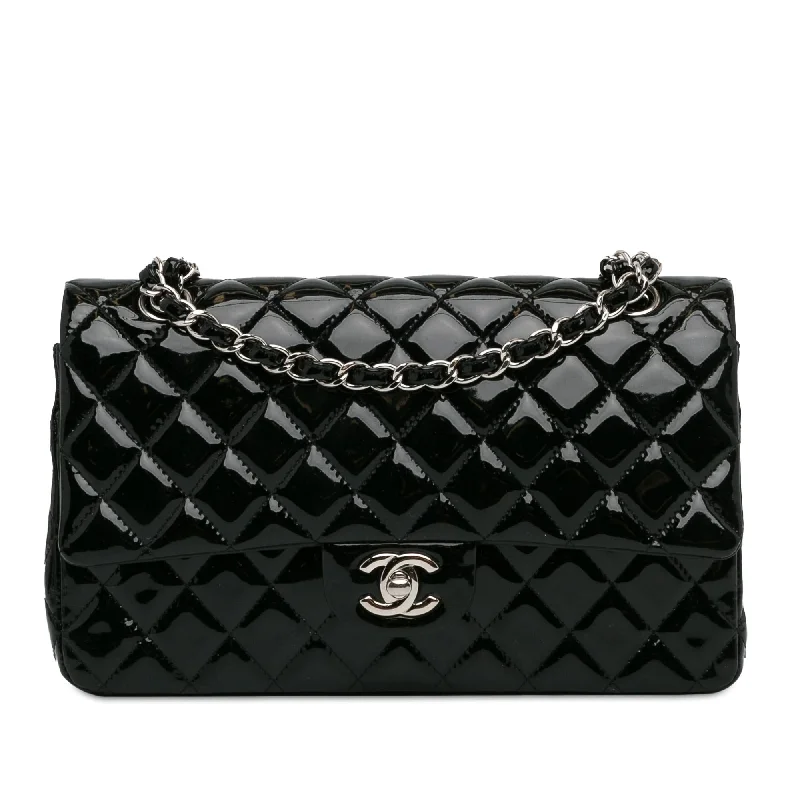 CHANEL bags with luxurious interior -Chanel Medium Classic Patent Double Flap (SHG-2RaR0d)