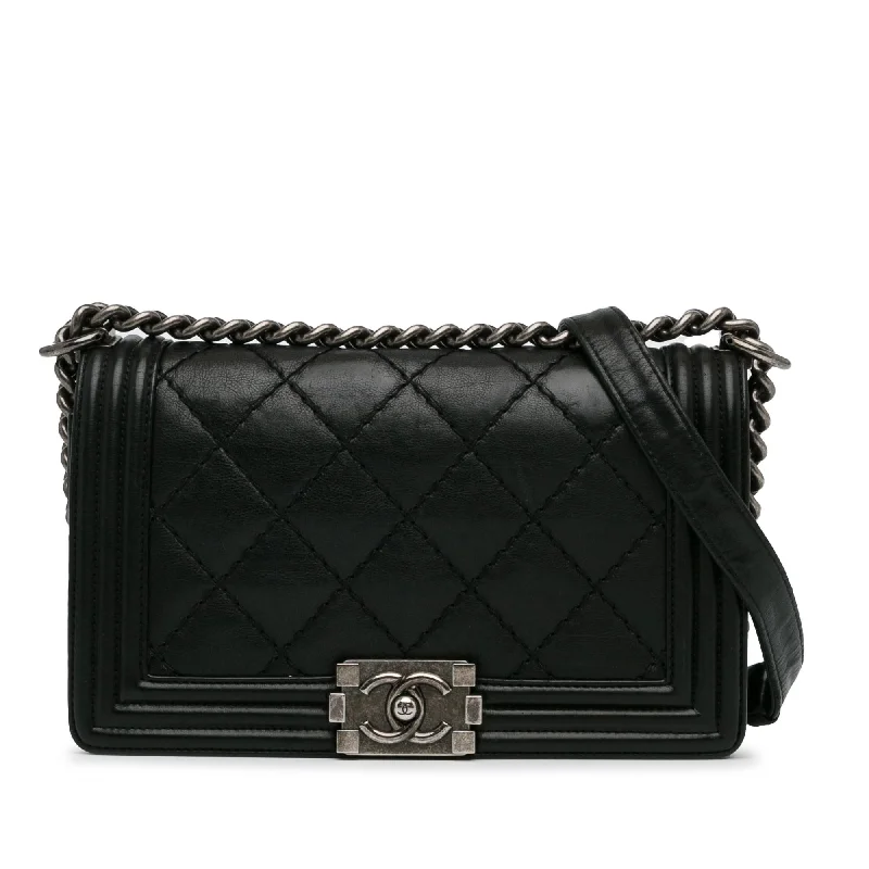 Chanel Medium Lambskin Stitch It Boy Flap (SHG-QrNhc7)