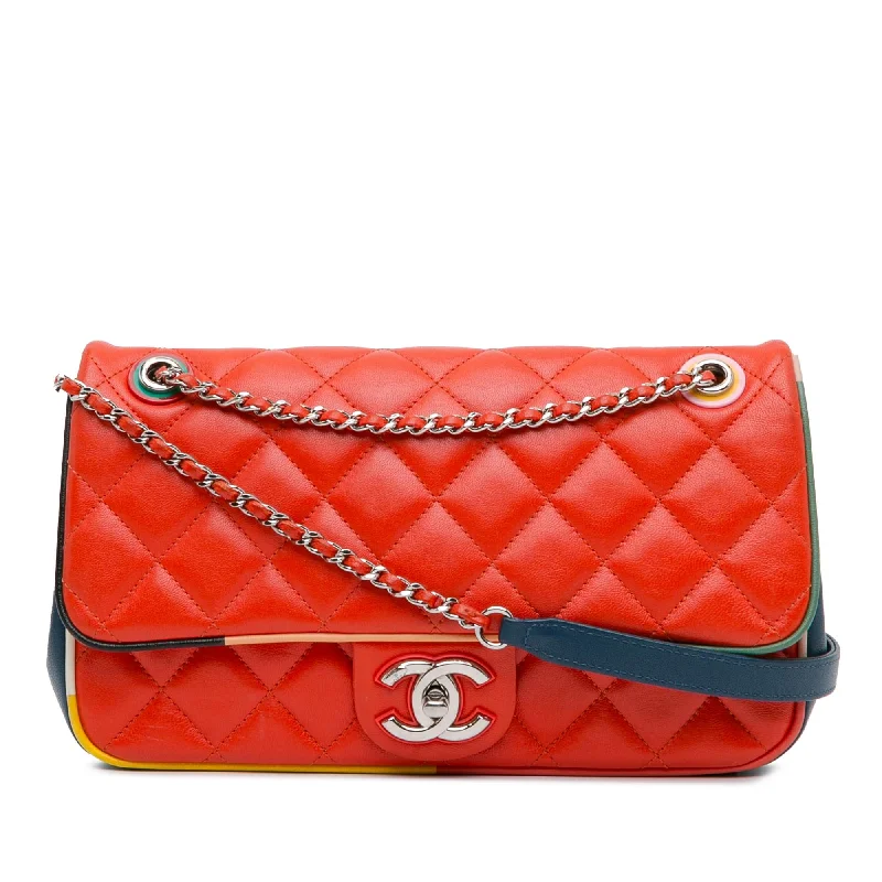 Chanel Medium Quilted Lambskin Cuba Color Flap (SHG-Knms3N)