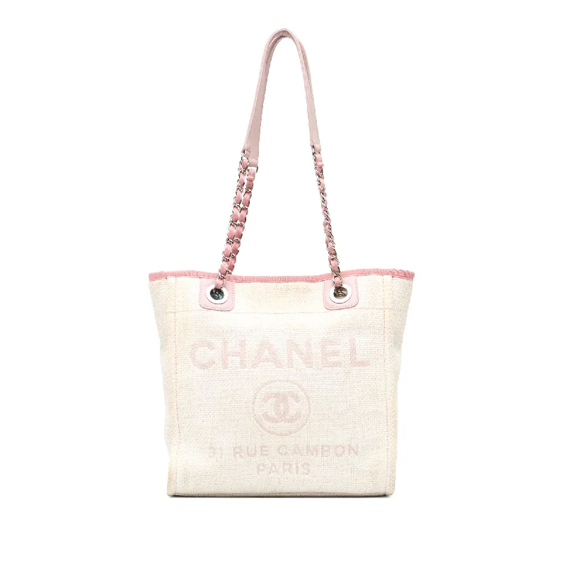 CHANEL bags for casual wear -Chanel Mini Canvas Deauville Tote (SHG-FvLzka)