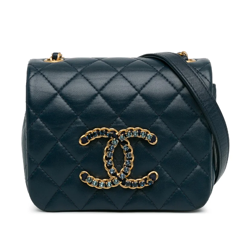 Chanel Mini Lambskin CC Crystal Full flap (SHG-tjFZO9)