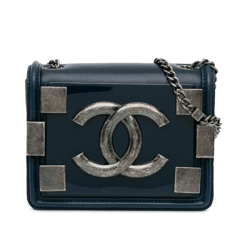 Chanel Mini Plexiglass and Leather Boy Brick Flap (SHG-IaaHc5)