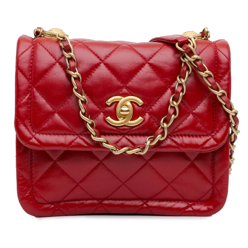 Chanel Mini Quilted Lambskin Soft Square Flap (SHG-mDuPZD)