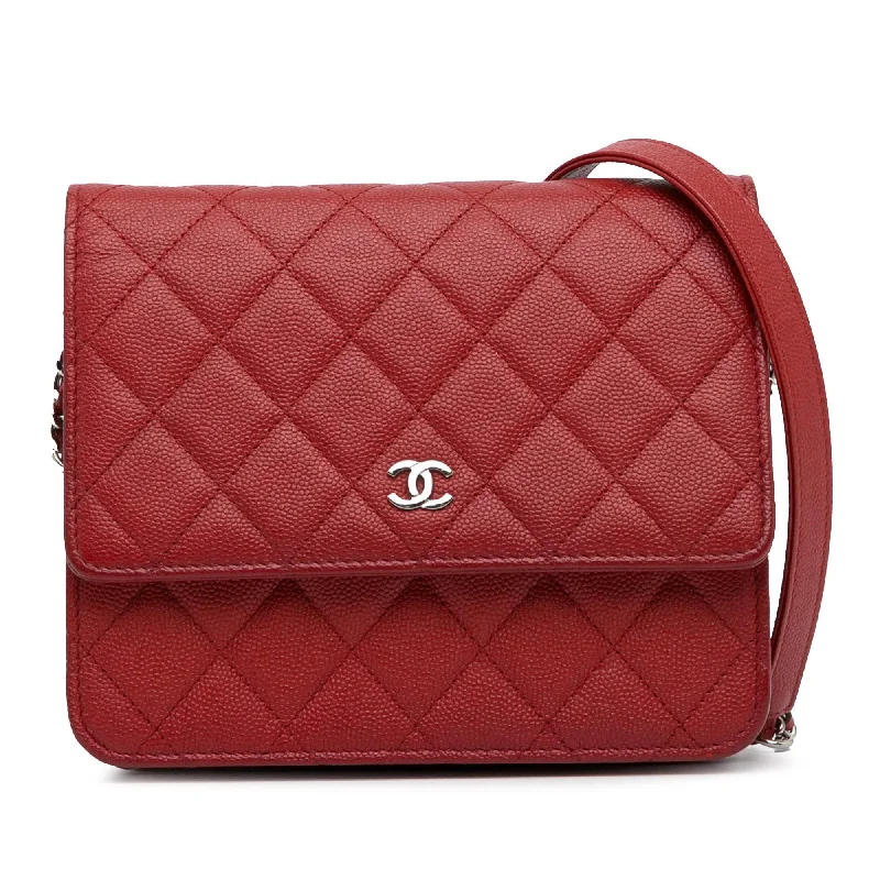 CHANEL medium flap bag -Chanel Mini Square Caviar Wallet on Chain (SHG-xhNJS8)