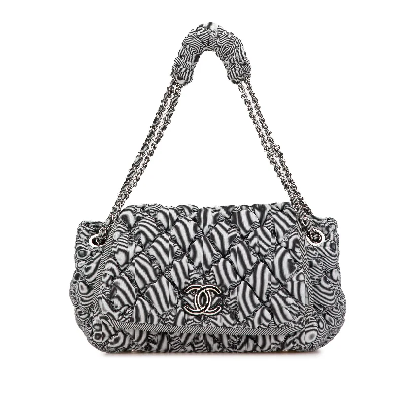 Chanel Nylon Quilted Bubble Accordion Chain Flap (SHG-cwY1i5)