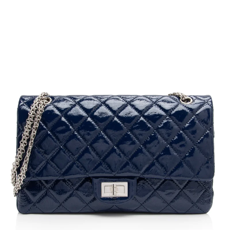 CHANEL bags for professional women -Chanel Patent Leather Calfskin Reissue 227 Double Flap Bag (SHF-RipkU7)