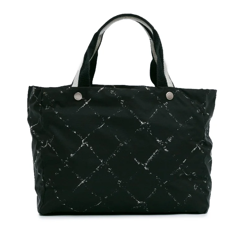 CHANEL bag sale discounts -Chanel Printed Nylon Travel Line Tote (SHG-2FLMsd)