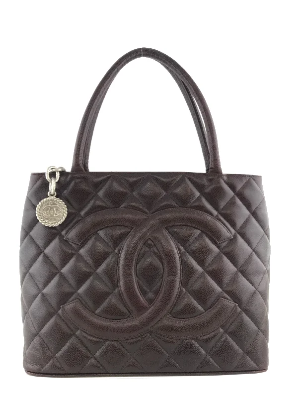 New CHANEL bag releases for 2025 -Chanel Quilted Caviar Medallion Tote Bag