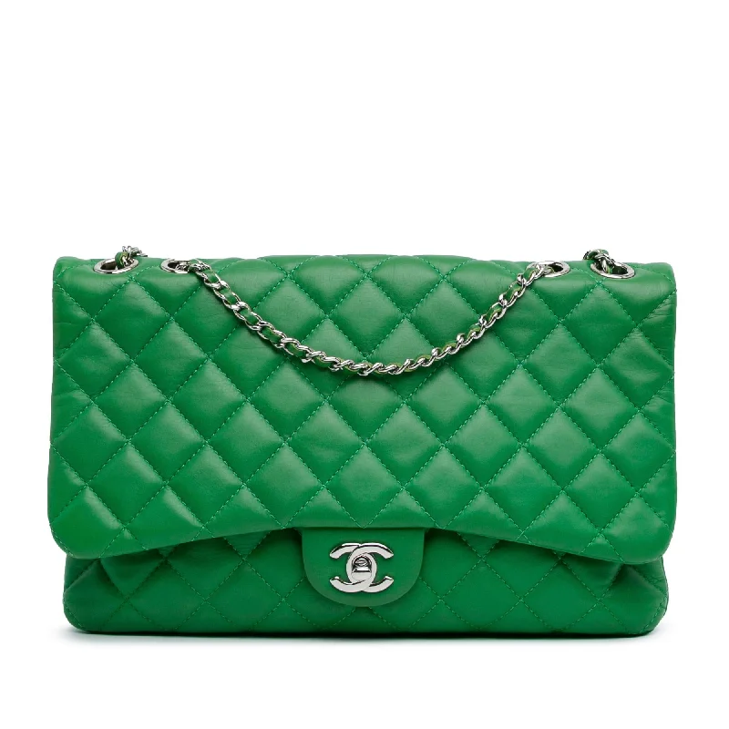 Chanel Quilted Lambskin Double Compartment Chain Flap (SHG-ylKzpw)