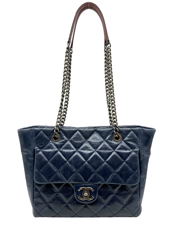 CHANEL bags with customized features -Chanel Calfskin Quilted Front Pocket Tote