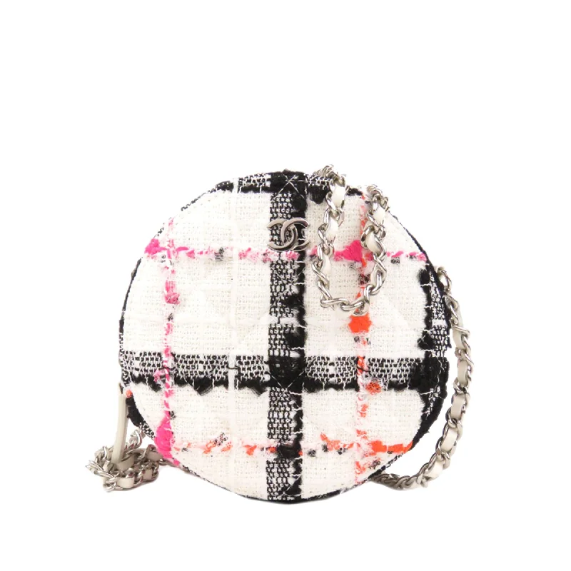 CHANEL bags for professional women -Chanel Round As Earth Tweed Crossbody Bag (SHG-zRZeTN)