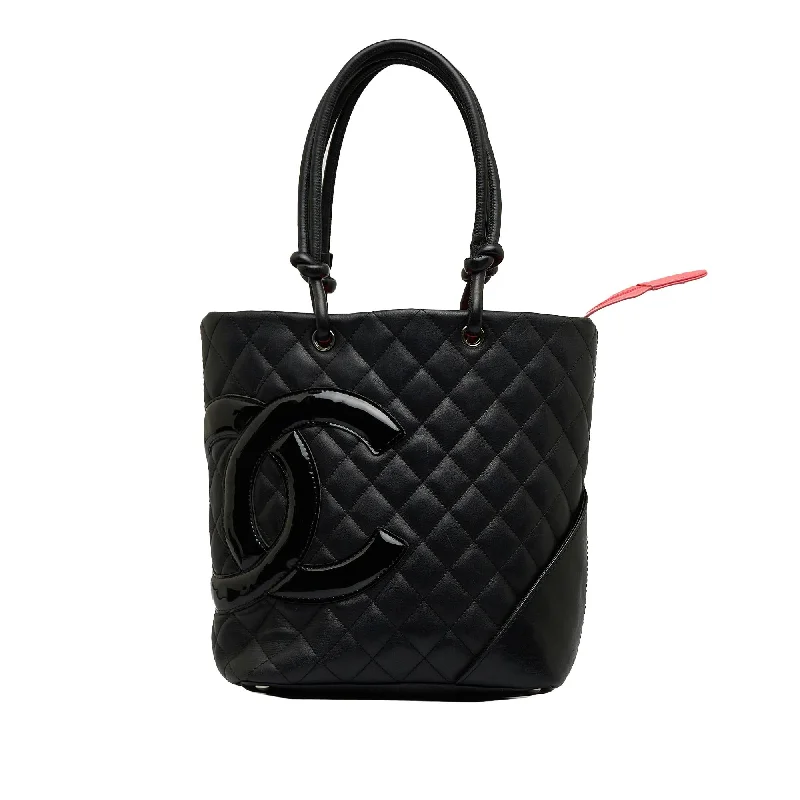 Buy CHANEL bags with leather exterior -Chanel Small Cambon Ligne Tote (SHG-0BxFTE)