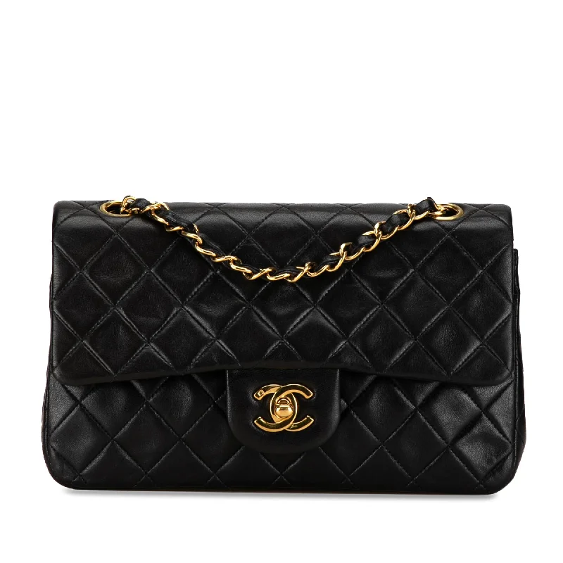 CHANEL bags with chain details -Chanel Small Classic Lambskin Double Flap (SHG-HJFEAA)