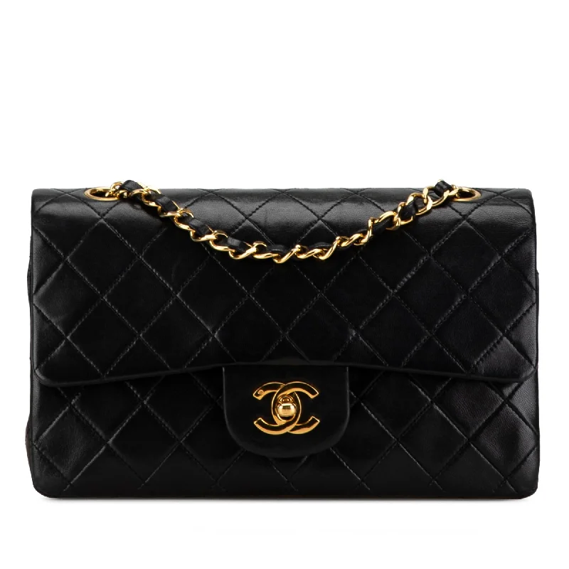 CHANEL bags with gold hardware -Chanel Small Classic Lambskin Double Flap (SHG-uhzzcD)