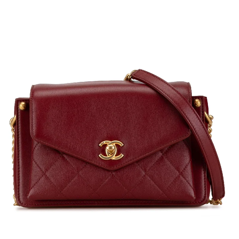 Chanel Small Quilted Calfskin CC Envelope Flap (SHG-xMFOWi)