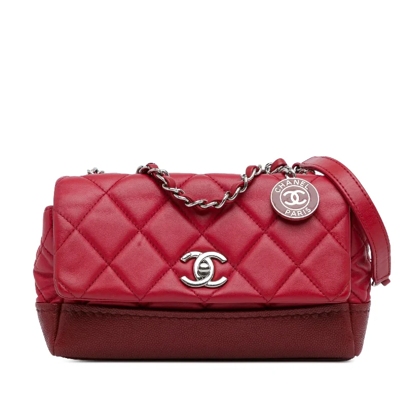 Chanel Small Quilted Lambskin and Caviar Bi Coco Flap (SHG-Vfboid)