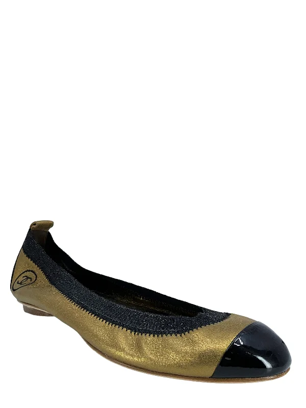 CHANEL wedge sandals for summer -CHANEL Spirit Stretch Flats Size 8